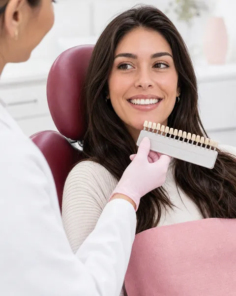 Valoración del color dental antes de colocar carillas