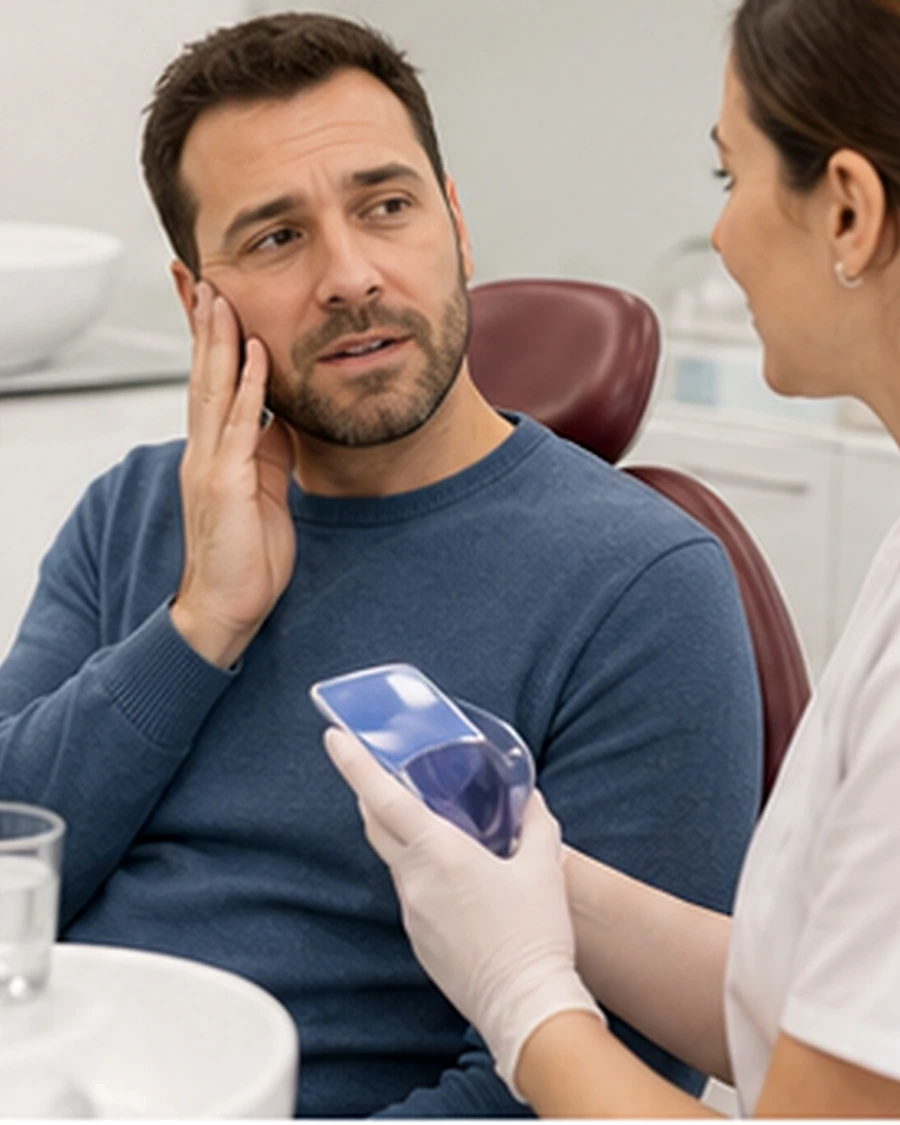 Paciente con sensibilidad dental en Clínica Dental Aranda